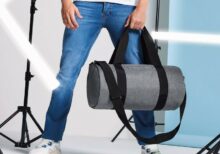 Sac de voyage contrasté